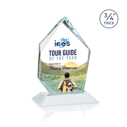 Recognition Awards - Crystal Awards - Deerhurst Ice Peak VividPrint™ Award - White
