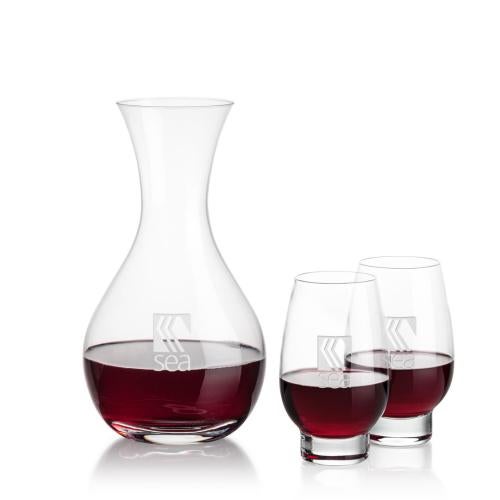 Corporate Gifts - Barware - Carafes - Adelita Carafe & Glenarden Stemless Wine