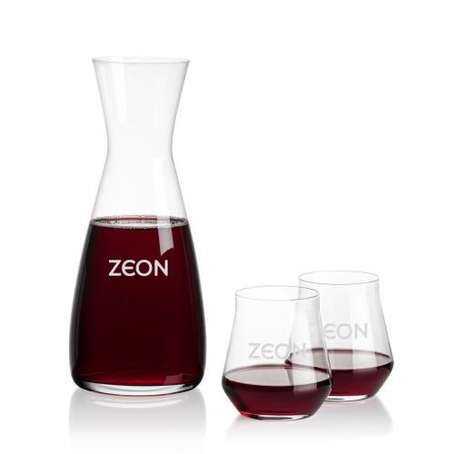 Corporate Gifts - Barware - Carafes - Portofino Carafe & Bretton Stemless Wine