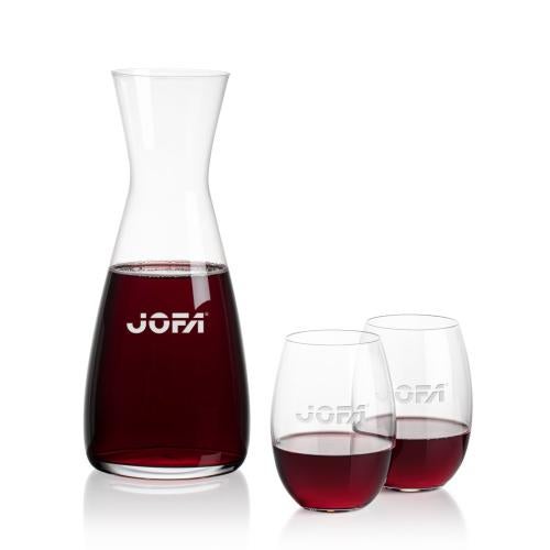 Corporate Gifts - Barware - Carafes - Portofino Carafe & Carlita Stemless Wine