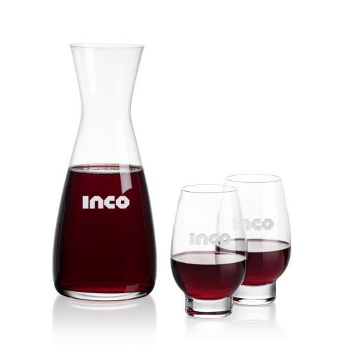 Corporate Gifts - Barware - Carafes - Portofino Carafe & Glenarden Stemless Wine