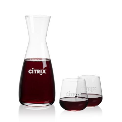 Corporate Gifts - Barware - Carafes - Portofino Carafe & Howden Stemless Wine