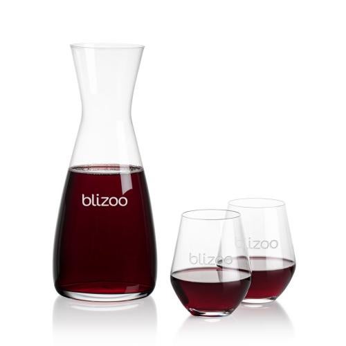 Corporate Gifts - Barware - Carafes - Portofino Carafe & Reina Stemless Wine