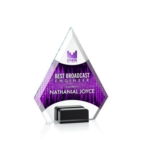 Recognition Awards - Crystal Awards - Charlotte VividPrint™ Award - Black