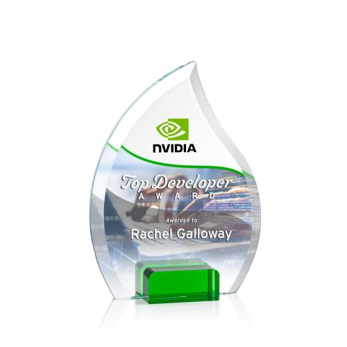 Recognition Awards - Crystal Awards - Romy VividPrint&trade; Award - Green