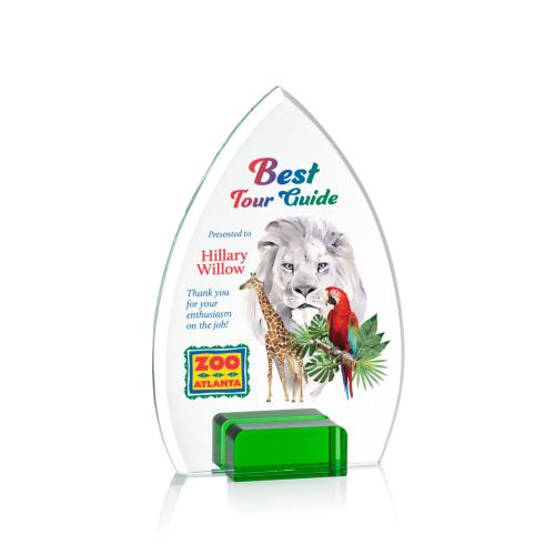 Recognition Awards - Crystal Awards - Aylin VividPrint™ Award - Green