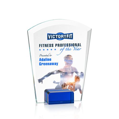 Recognition Awards - Crystal Awards - Lola VividPrint™ Award - Blue