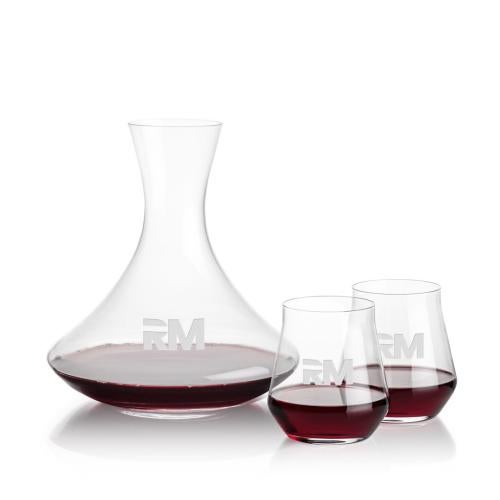 Corporate Gifts - Barware - Glasses Sets - Senderwood Carafe & Bretton Stemless Wine