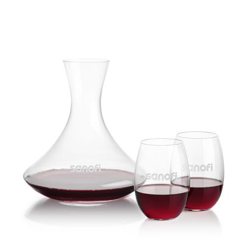 Corporate Gifts - Barware - Glasses Sets - Senderwood Carafe & Carlita Stemless Wine