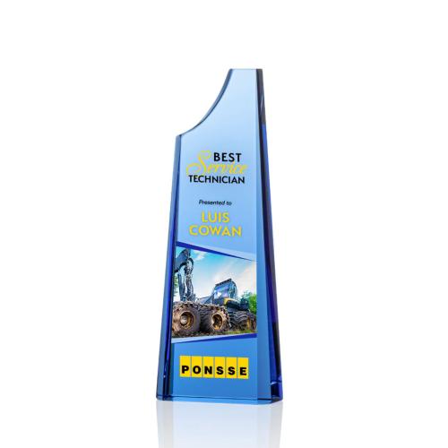 Recognition Awards - Crystal Awards - Middleton VividPrint™ Award - Sky Blue