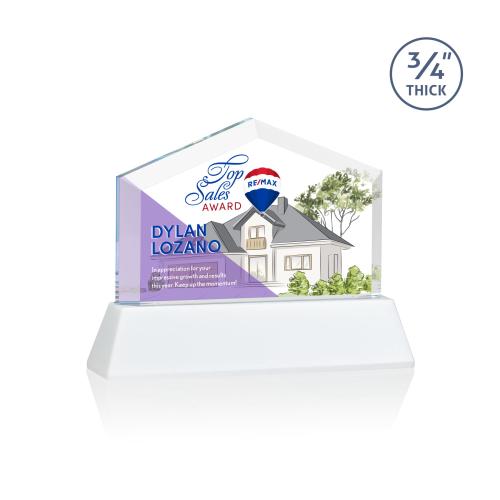 Recognition Awards - Crystal Awards - Micasa VividPrint&trade; Award on Newhaven - White