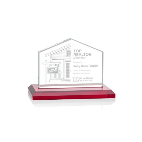 Recognition Awards - Crystal Awards - Domicile Award - Red
