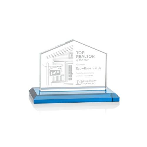Recognition Awards - Crystal Awards - Domicile Award - Sky Blue