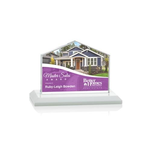 Recognition Awards - Crystal Awards - Domicile VividPrint™ Award - White