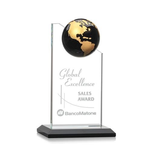 Recognition Awards - Crystal Awards - Arden Globe Award - Black/Gold