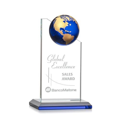 Recognition Awards - Crystal Awards - Arden Globe Award - Blue/Gold