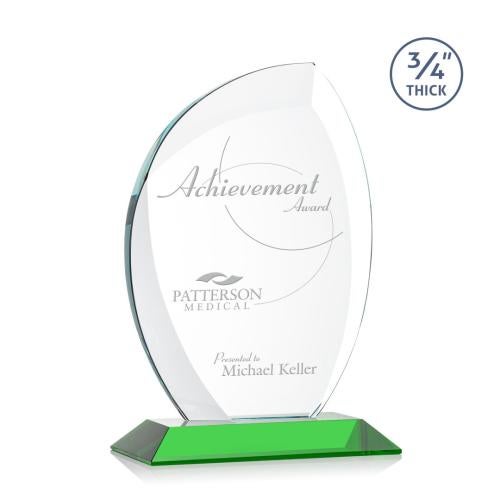 Recognition Awards - Crystal Awards - Wichita Award - Green