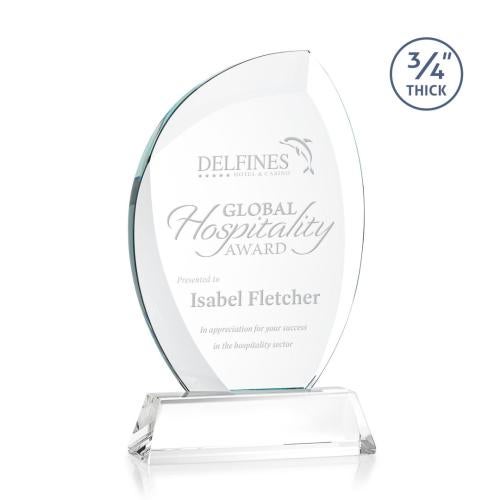 Recognition Awards - Crystal Awards - Wichita Award on Newhaven Base - Clear