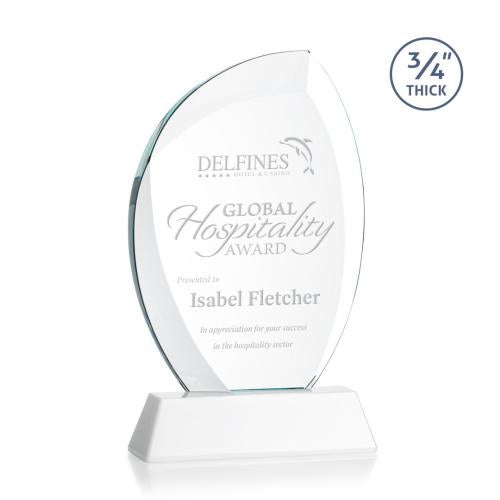 Recognition Awards - Crystal Awards - Wichita Award on Newhaven Base - White