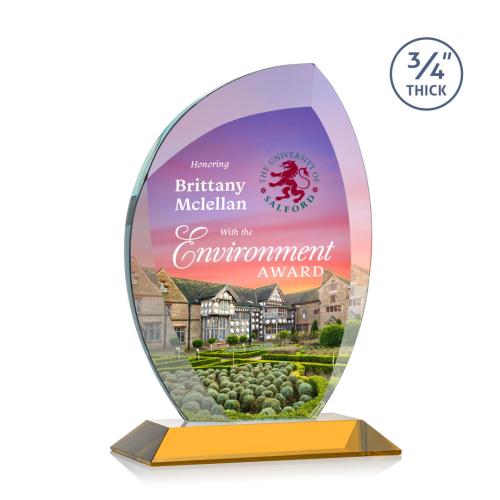 Recognition Awards - Crystal Awards - Wichita VividPrint&trade; Award - Amber
