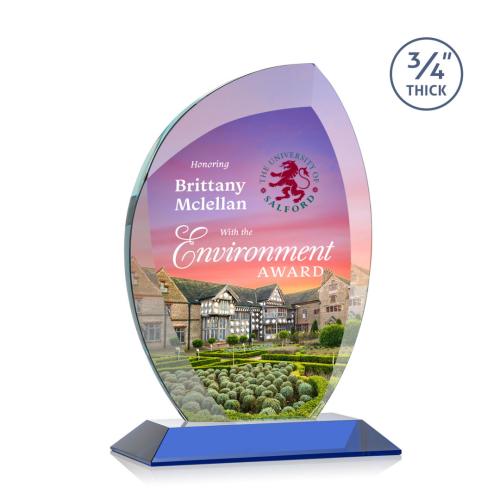 Recognition Awards - Crystal Awards - Wichita VividPrint™ Award - Blue