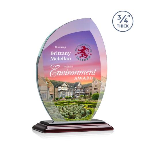Recognition Awards - Crystal Awards - Wichita VividPrint&trade; Award - Rosewood
