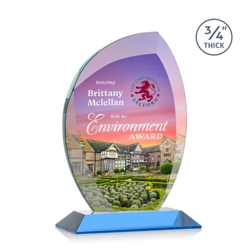 Recognition Awards - Crystal Awards - Wichita VividPrint&trade; Award - Sky Blue
