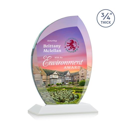 Recognition Awards - Crystal Awards - Wichita VividPrint&trade; Award - White