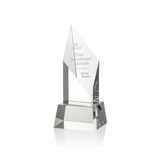 Recognition Awards - Crystal Awards - Vertex Award on Base - Clear
