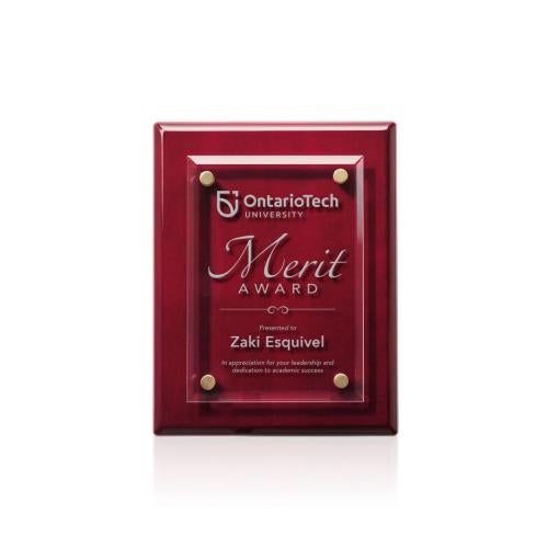 Plaque Awards - Retirement Plaques - Caledon Plaque - Rosewood/Gold