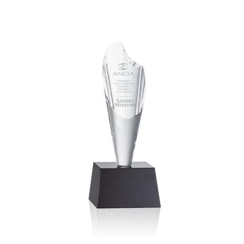 Recognition Awards - Crystal Awards - Trinity Torch - Black