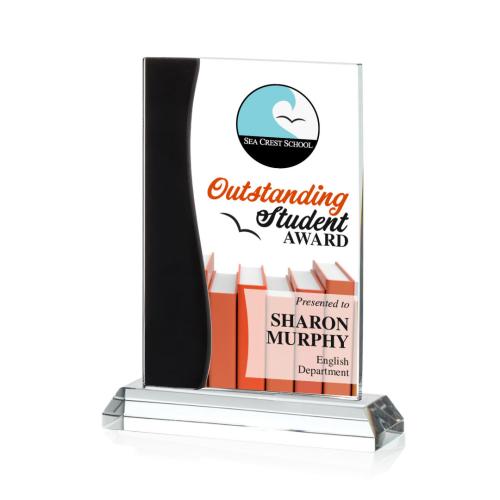Recognition Awards - Crystal Awards - Landfield VividPrint™ Award - Black