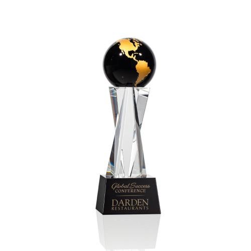 Recognition Awards - Crystal Awards - Havant Globe Award - Black/Gold