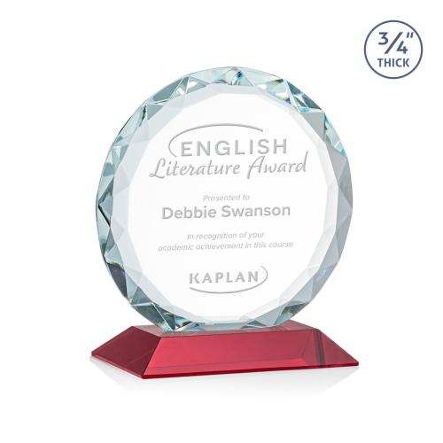 Recognition Awards - Crystal Awards - Centura Award - Red