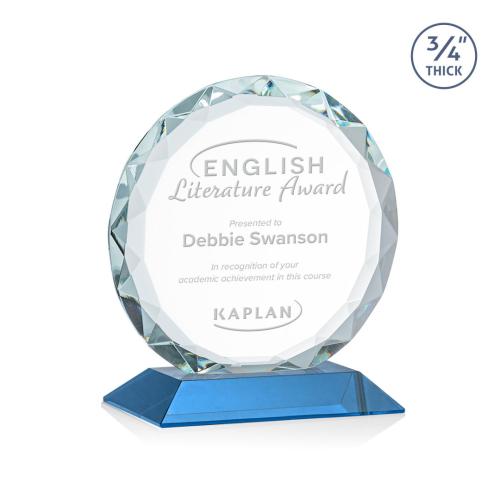 Recognition Awards - Crystal Awards - Centura Award - Sky Blue