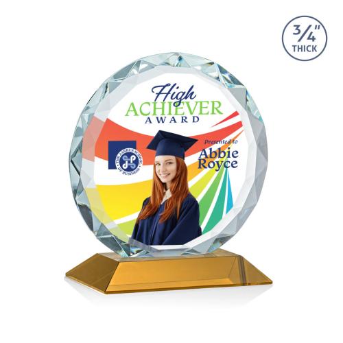 Recognition Awards - Crystal Awards - Centura VividPrint™ Award - Amber