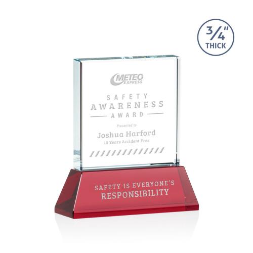 Recognition Awards - Crystal Awards - Terra Award on Newhaven - Red