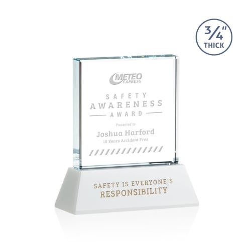Recognition Awards - Crystal Awards - Terra Award on Newhaven - White