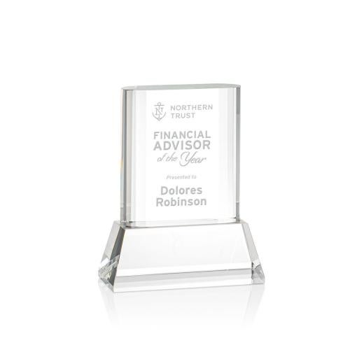 Recognition Awards - Crystal Awards - Merit Award on Base - Clear