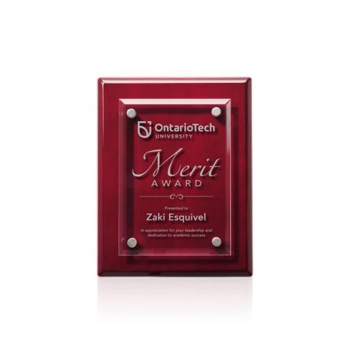 Plaque Awards - Retirement Plaques - Caledon Plaque - Rosewood/Silver