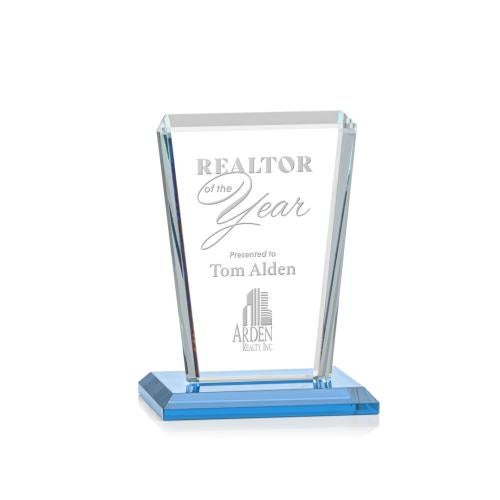 Recognition Awards - Crystal Awards - Chatham Award - Sky Blue
