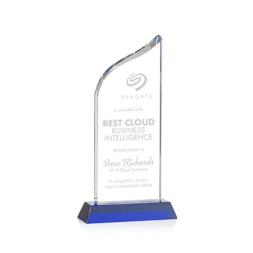 Recognition Awards - Crystal Awards - Pollock Award - Blue