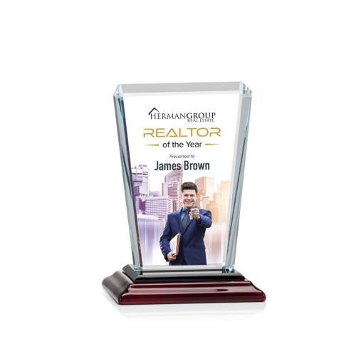Recognition Awards - Crystal Awards - Chatham VividPrint™ Award - Rosewood