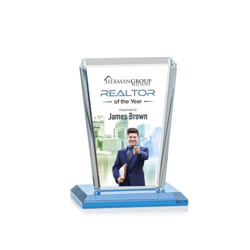 Recognition Awards - Crystal Awards - Chatham VividPrint™ Award - Sky Blue