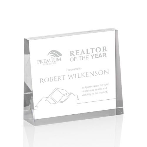 Recognition Awards - Acrylic Awards - Lansing Award - Clear (Horiz)
