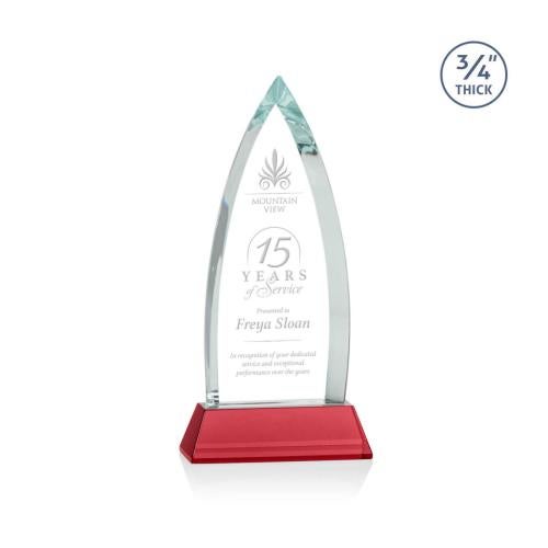 Recognition Awards - Crystal Awards - Shildon Award on Newhaven - Red