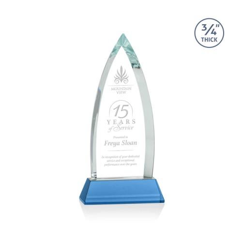 Recognition Awards - Crystal Awards - Shildon Award on Newhaven - Sky Blue