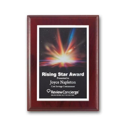 Plaque Awards - Full Color Plaques - SpectraPrint™ Plaque - Mahogany White