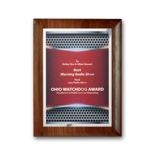 Plaque Awards - Full Color Plaques - SpectraPrint™ Plaque - Rolled Edge Silver