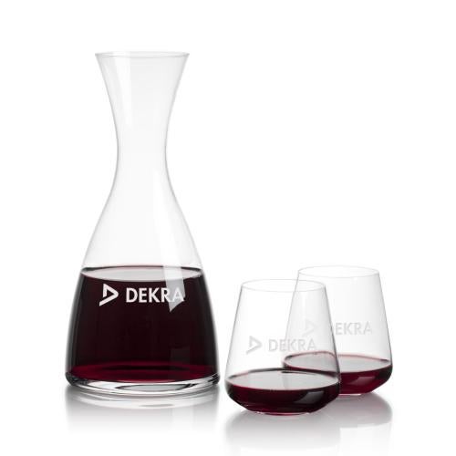 Corporate Gifts - Barware - Glasses Sets - Barham Carafe  & Breckland Stemless Wine